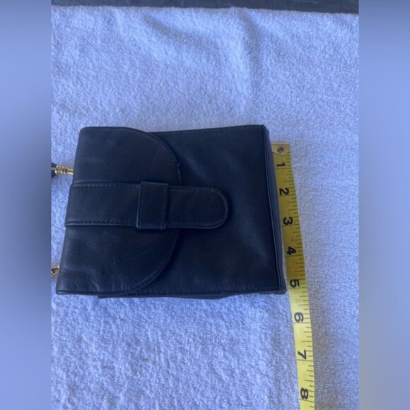 JACLYN SMITH WOMEN SHOULDER CROSSBODY HANDBAG GENUINE LEATHER SMALL BLACK - Picture 8 of 15